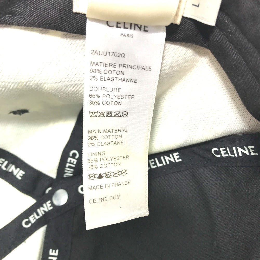 CELINE cap 2AUU1702Q cotton Brown type logo Street Style Cap Women L Used