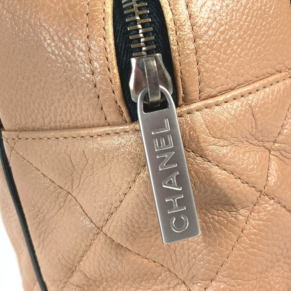 CHANEL Boston Duffel bag Caviar skin Beige type Sports bag logo quilting Women Used