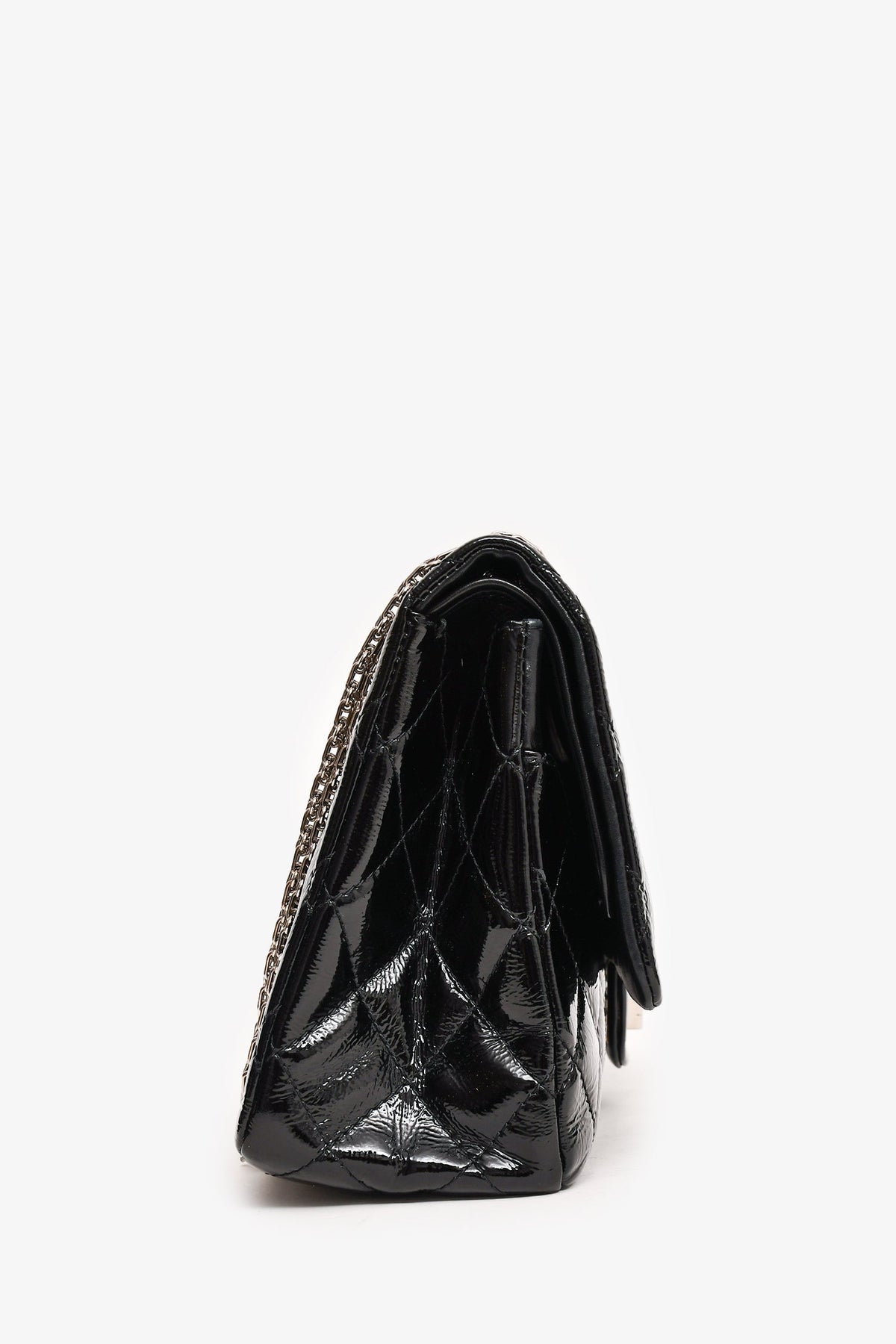 Chanel™ 2010-11 Black Patent Leather 2.55 Large 227 Flap Bag SHW