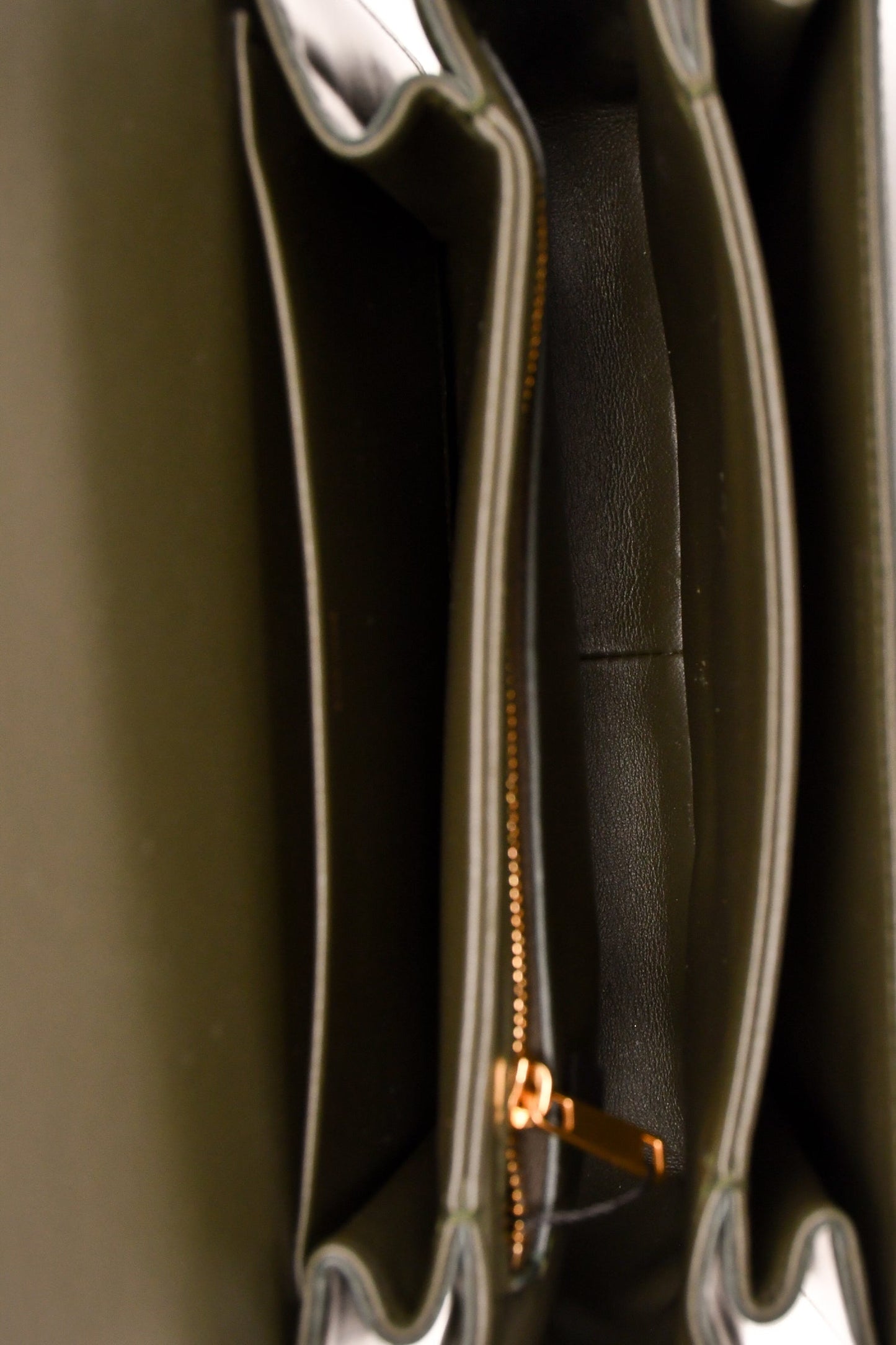 Celine 2022 Green Leather Classique Triomphe Shoulder Bag