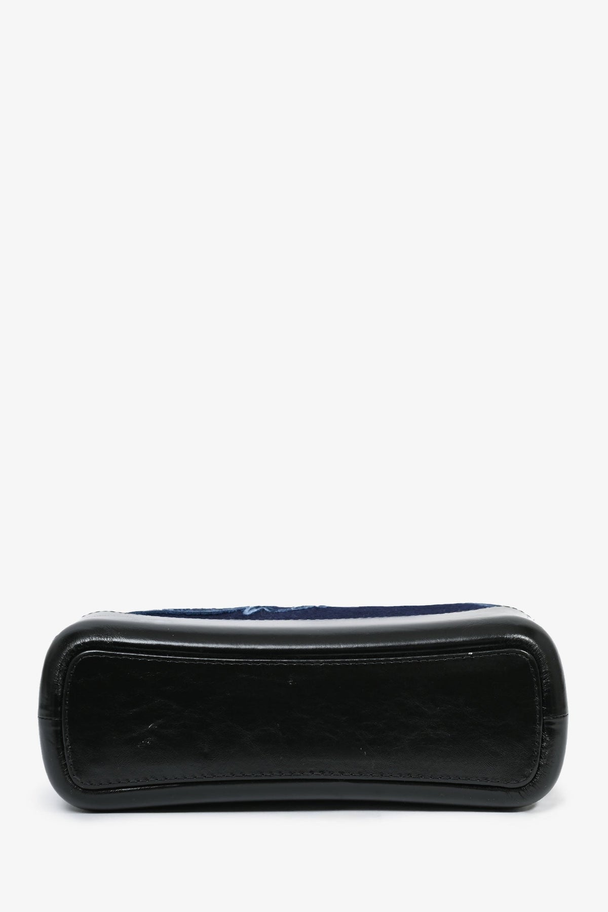 Pre-Loved Chanel™ 2019 Navy Wool 'Paris Hamburg' Embroidered Large Gabrielle Hobo