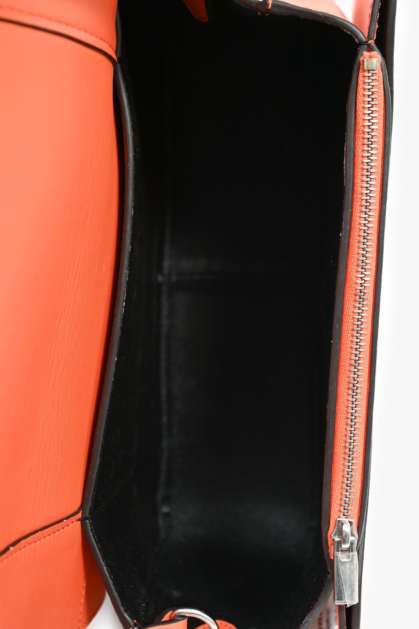 Celine Orange/Grey Leather Leather 'Frame' Shoulder Bag