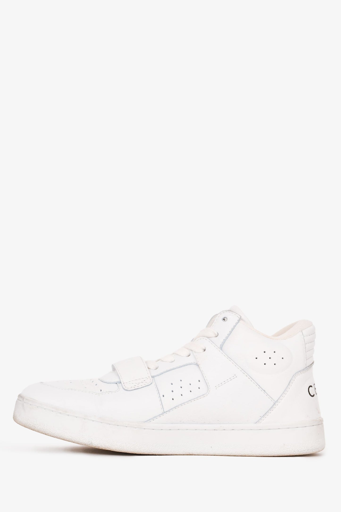 Celine White Leather High Top Sneakers Size 37