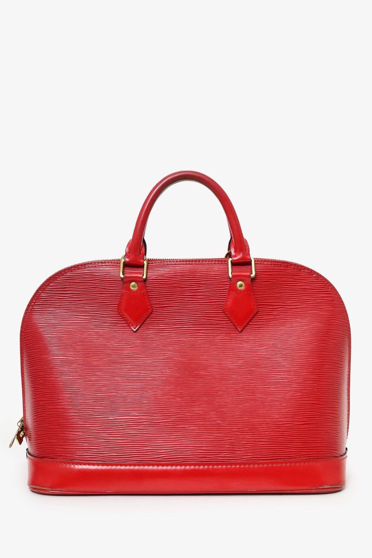 Louis Vuitton 2002 Red Epi Leather Alma PM Top Handle (As Is)