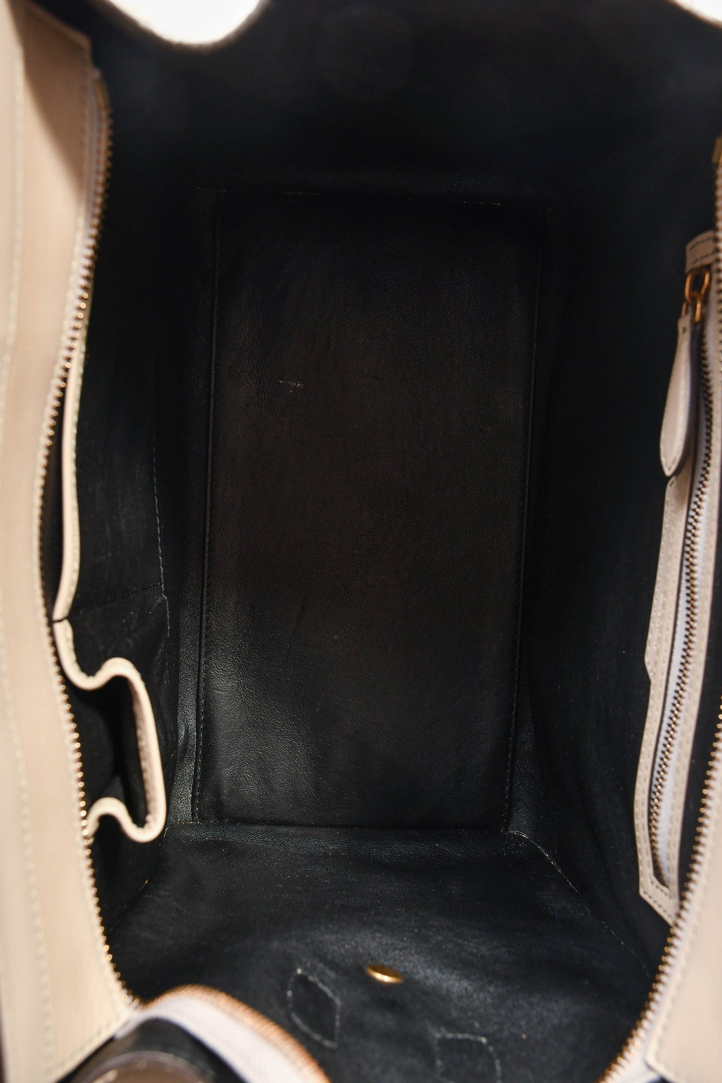 Celine Grey Leather Snakeskin Mini Luggage Bag (As Is)