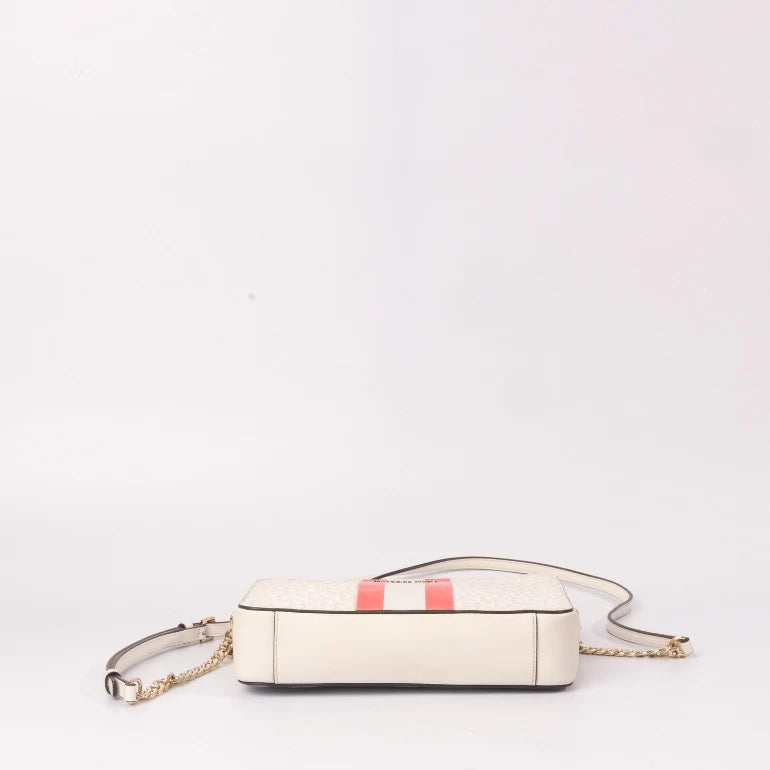 Michael Kors Jet Set Logo Stripe Camera Crossbody Bag
