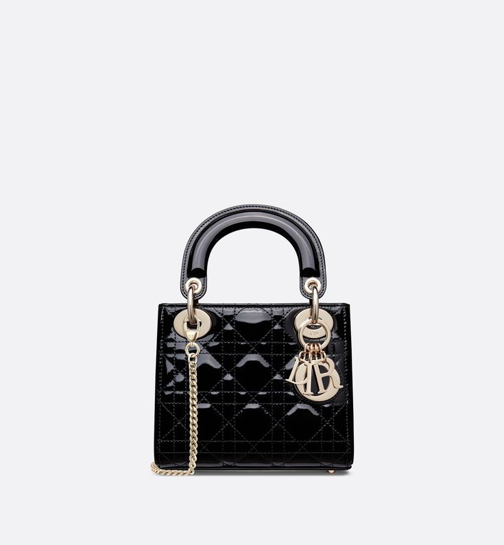 Mini Lady Dior Bag black with chain