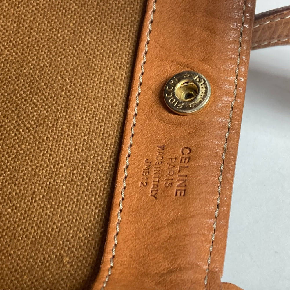 CELINE Shoulder Bag PVC / Leather Brown vintage Macadam Women Used
