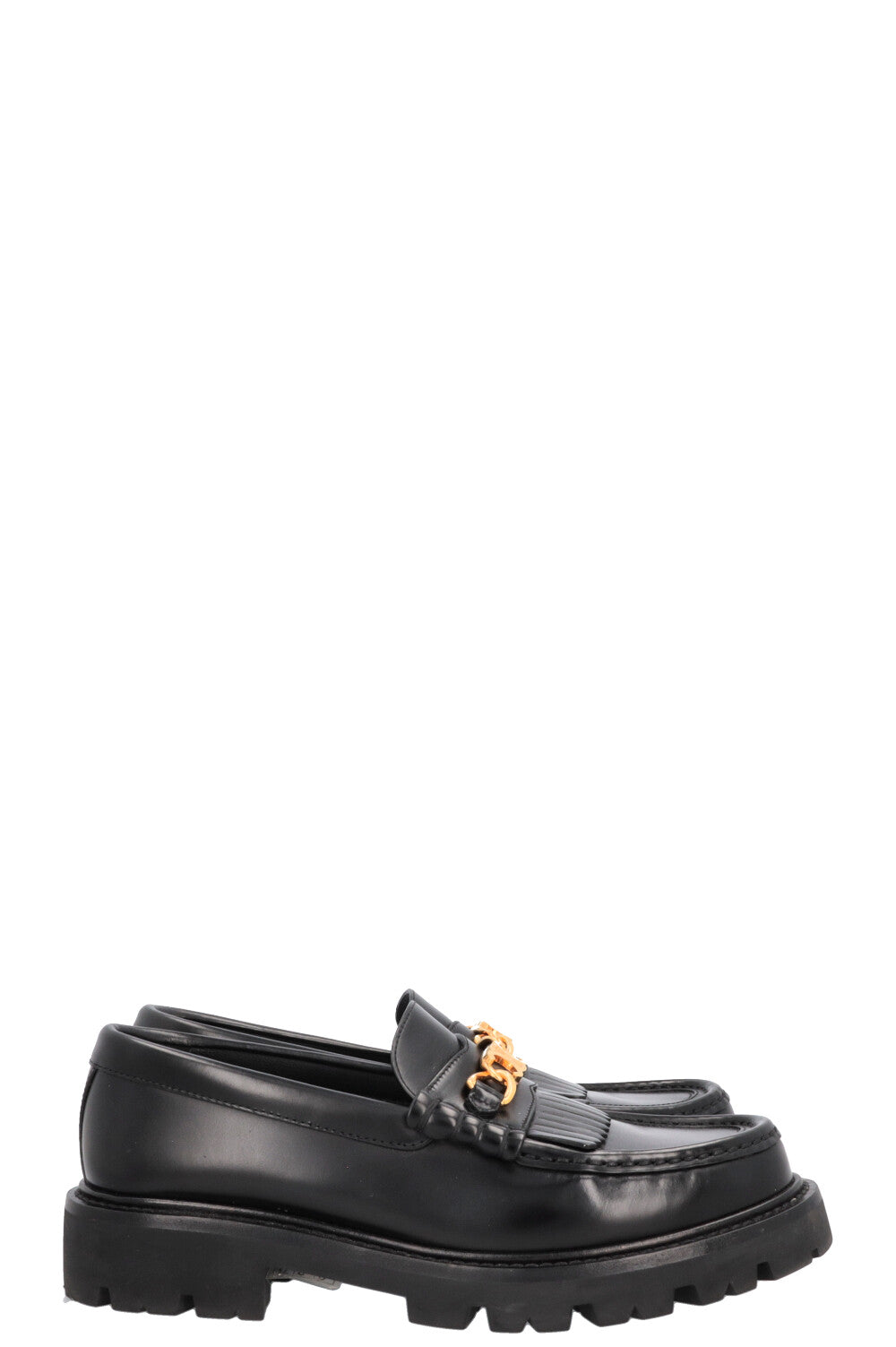 CELINE Margaret Fringed Triomph Loafers Black