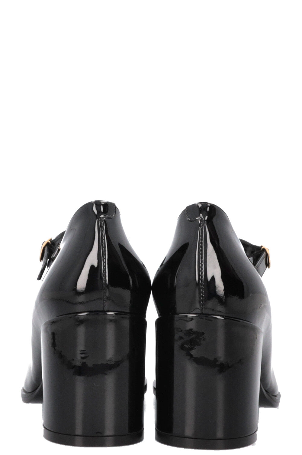 CELINE Lilly Babies Triomphe Mary Jane Heels Patent Black