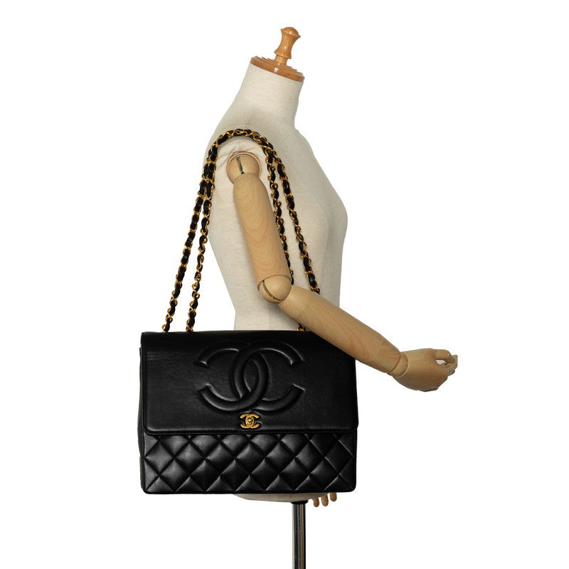 Chanel CC Matelasse Single Flap Shoulder Bag Leather Shoulder Bag in Excellent condition