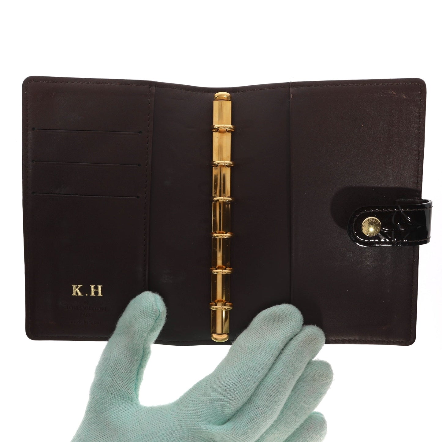 LOUIS VUITTON Agenda Cover in Brown Patent