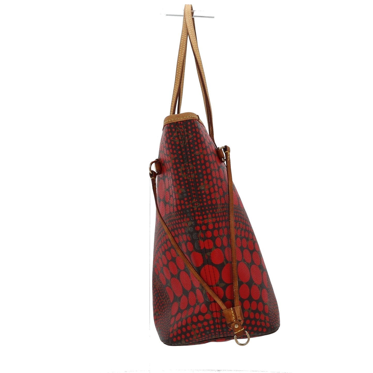 LOUIS VUITTON Limited Edition Rouge Yayoi Kusama Monogram Waves Neverfull MM Bag