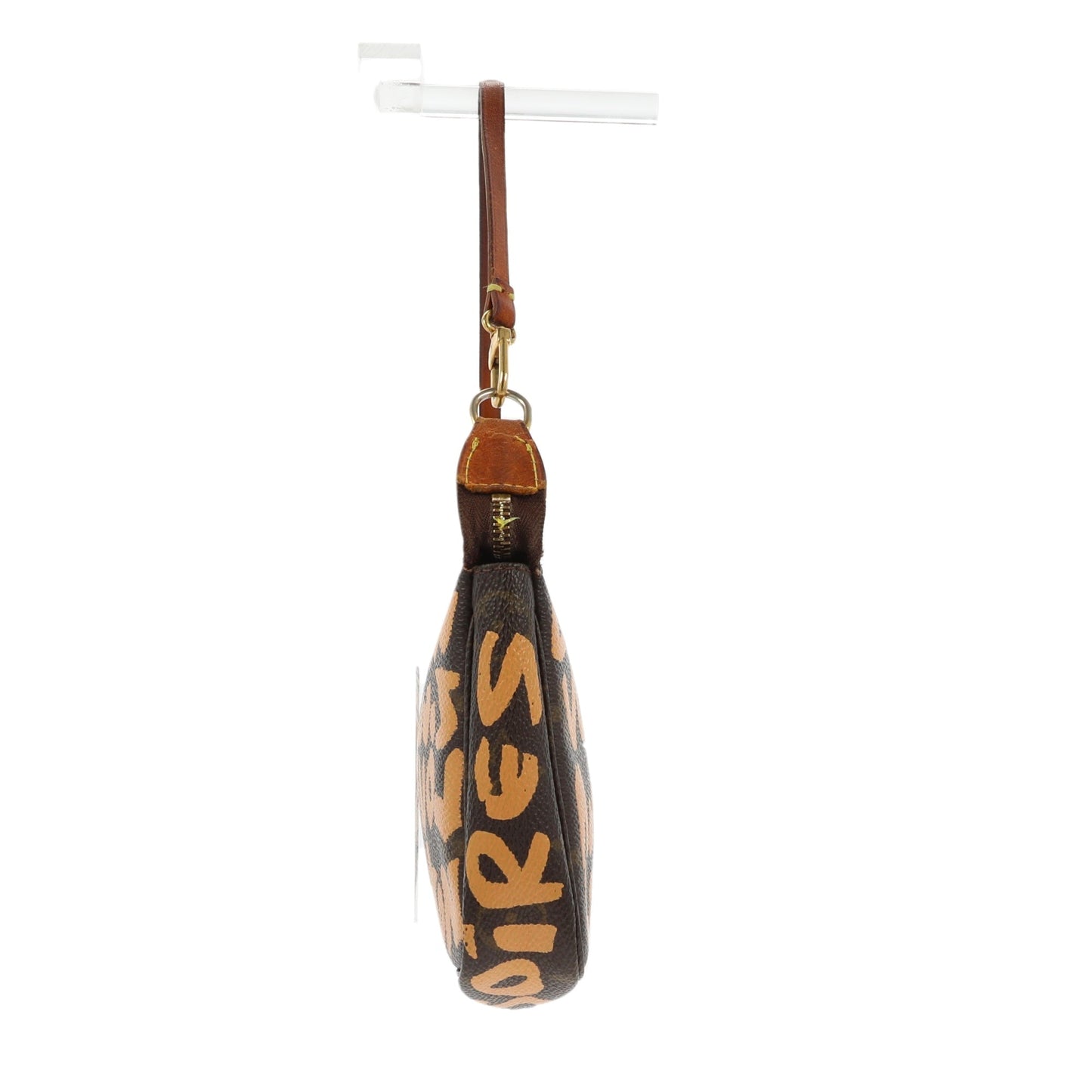 LOUIS VUITTON X Stephen Sprouse Limited Edition Graffiti Pochette Accessorie bag in brown canvas