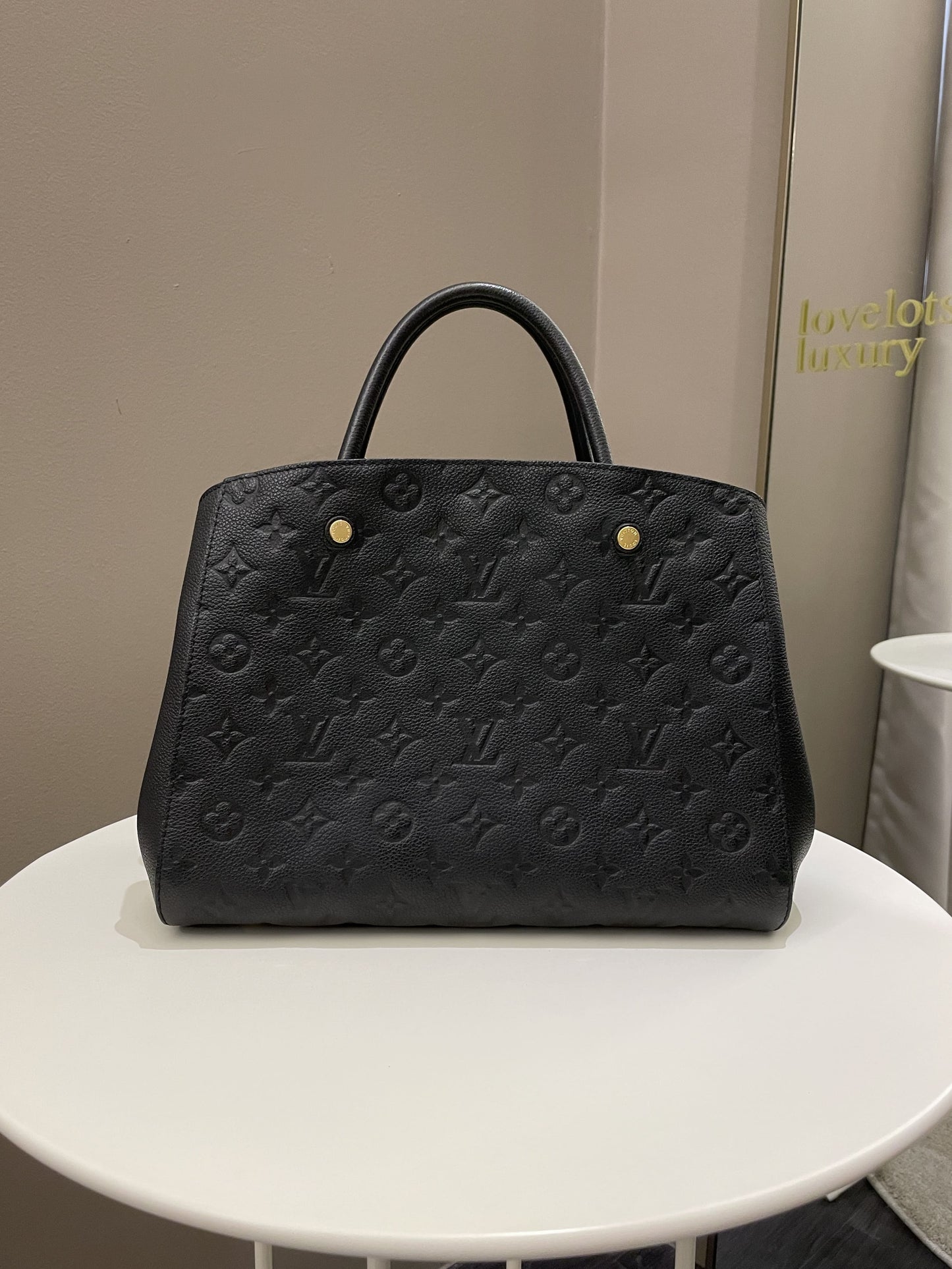 Louis Vuitton Montaigne MM Black Empreinte