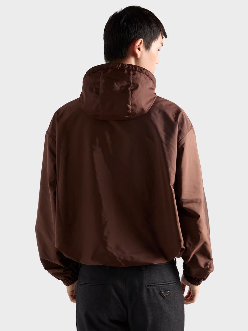 Cocoa Brown and Iron Gray Reversible Re-Nylon Jacket