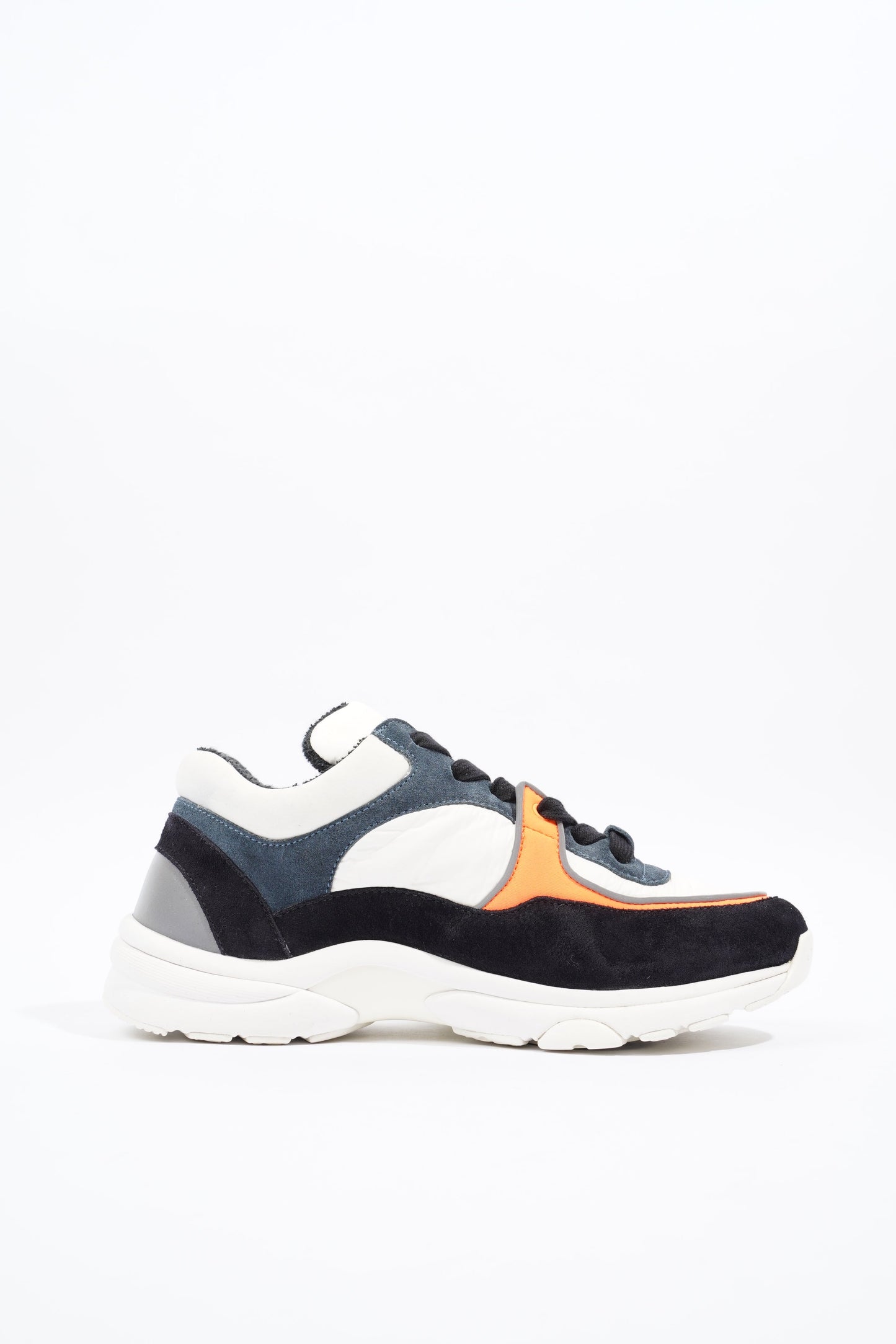 Chanel CC Logo Sneaker White Black Orange Suede EU 36 UK 3