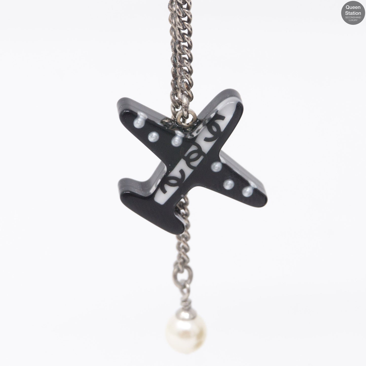 CC Pearl Airplane Earrings