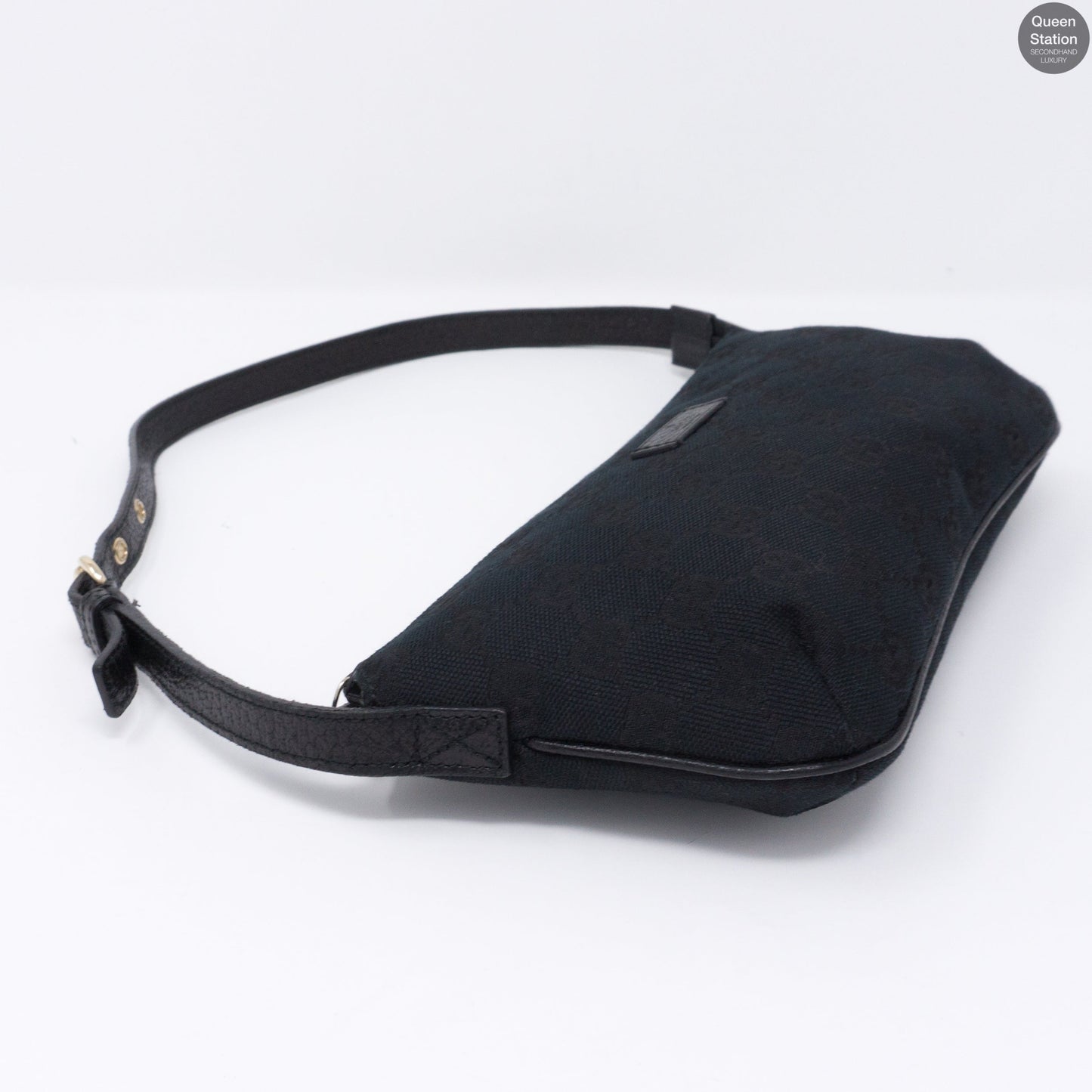 Black GG Monogram Canvas Pochette