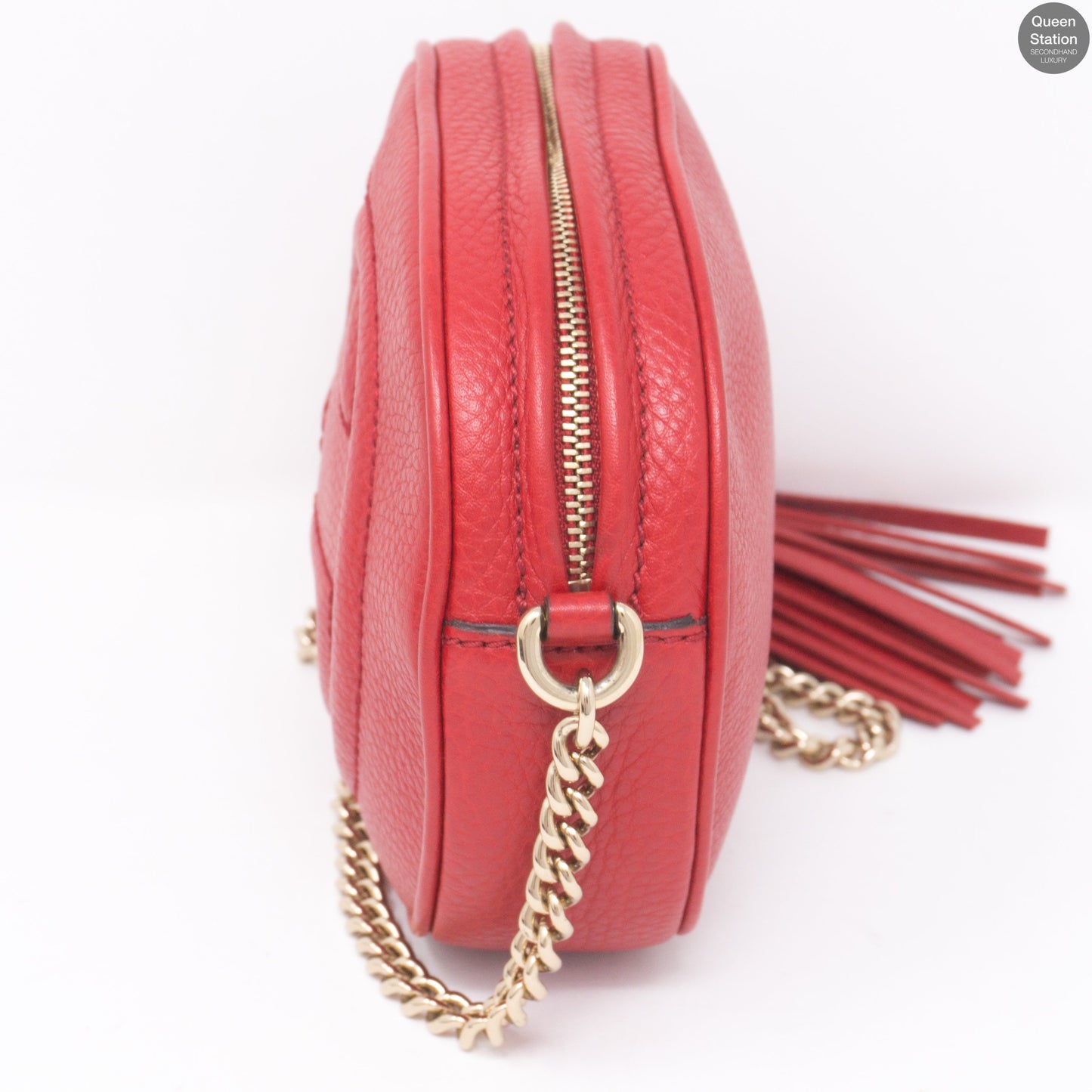 Soho Mini Chain Bag Red Leather