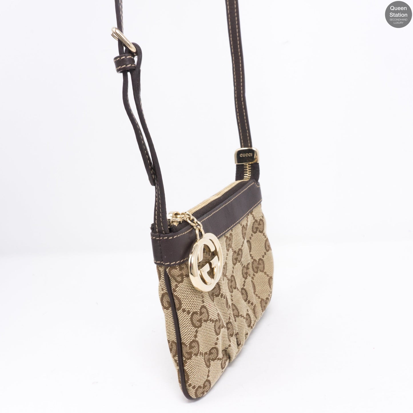 GG Monogram Canvas Pochette With Strap