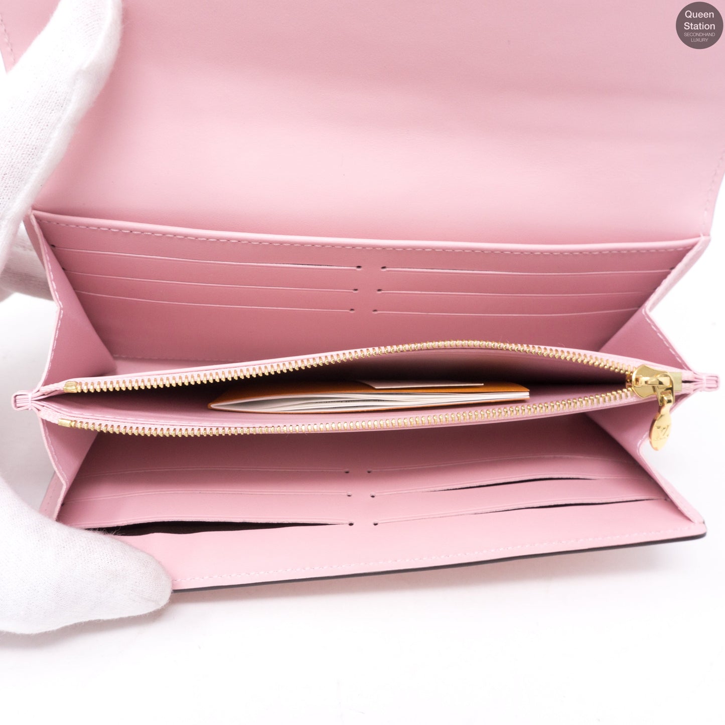 Louis-vuitton Sarah Wallet Vernis Rose Ballerine