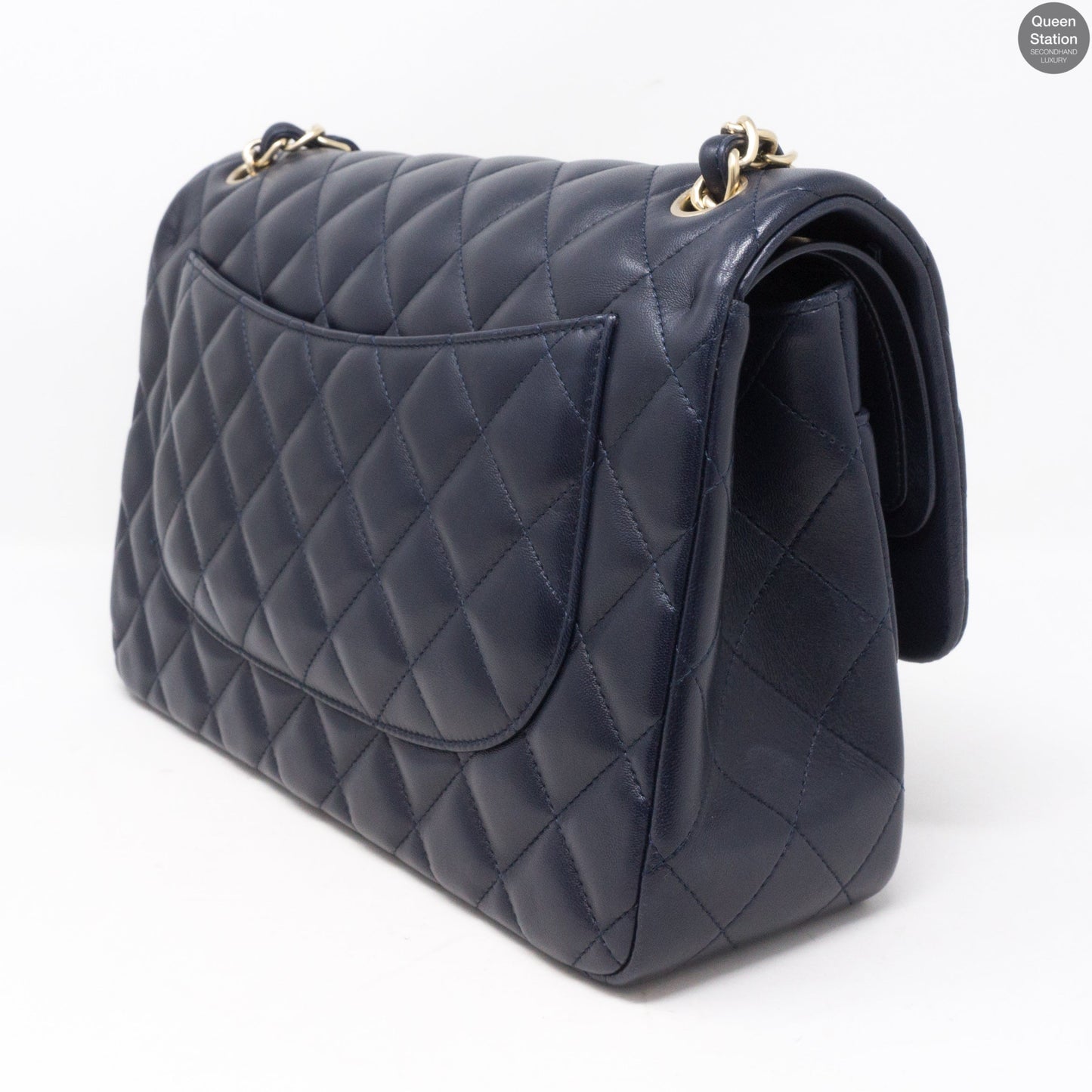 Classic Double Flap Jumbo Navy Blue