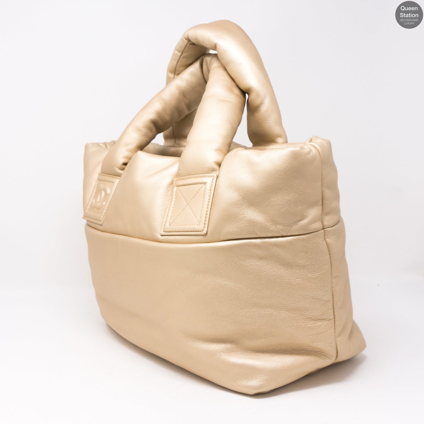 Coco Cocoon Light Gold Leather Tote
