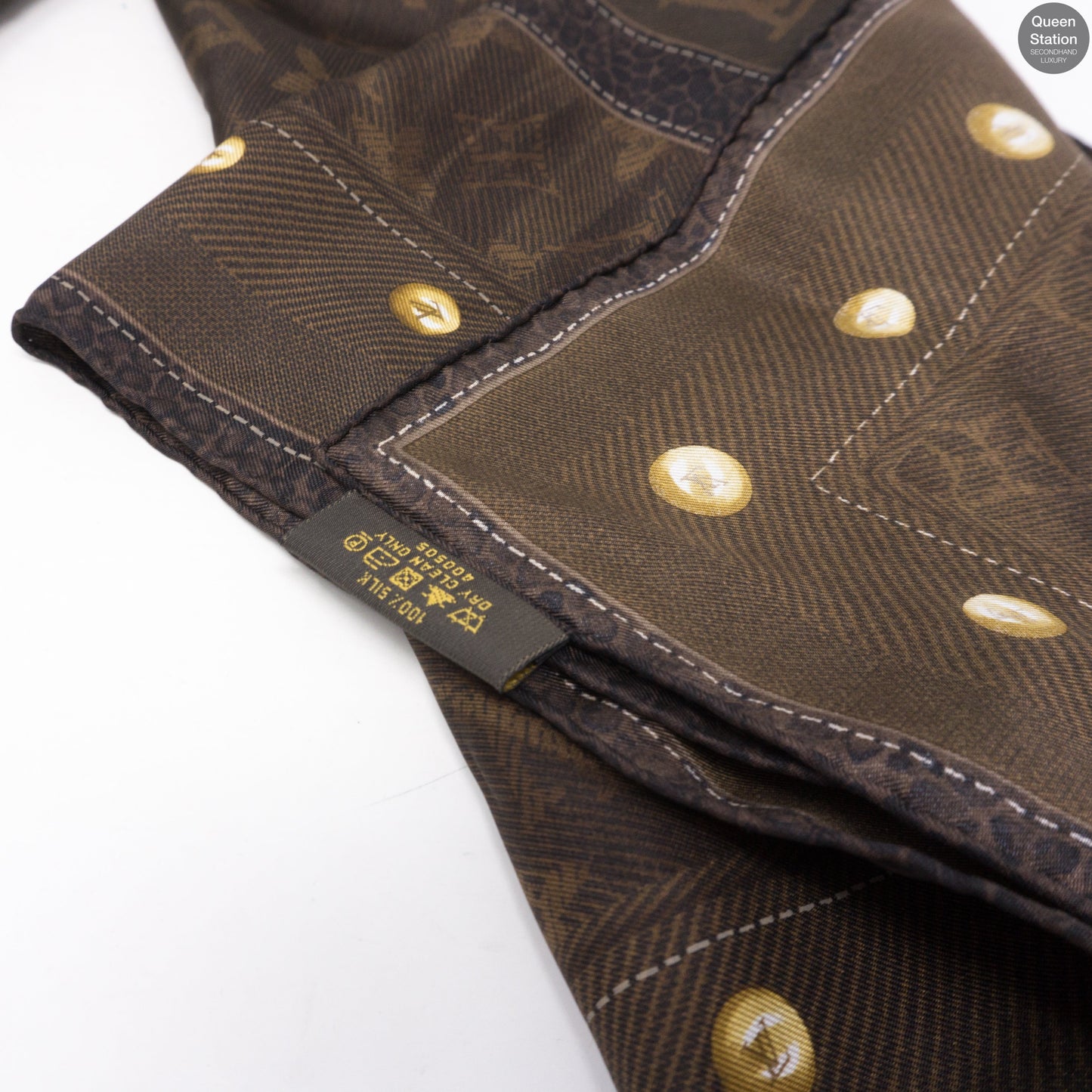 Louis-vuitton Monogram Silk Square Brown