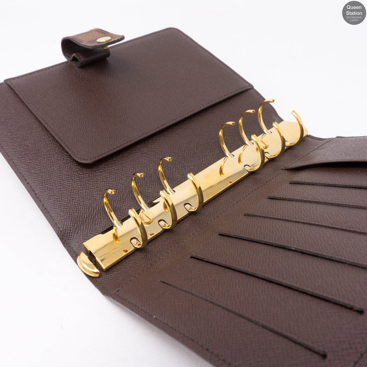 Louis-vuitton Medium Ring Agenda Cover Damier Ebene