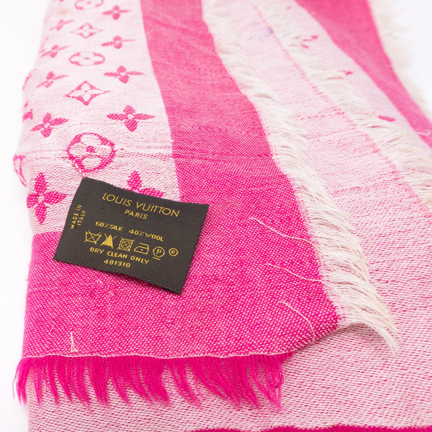 Louis-vuitton Monogram Denim Shawl Pivoine