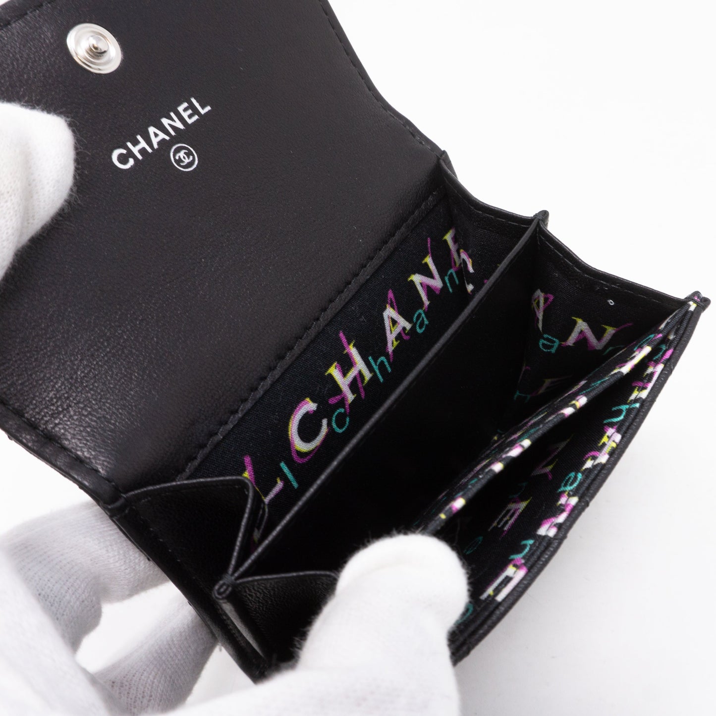 Classic Flap Case Large Black Lambskin