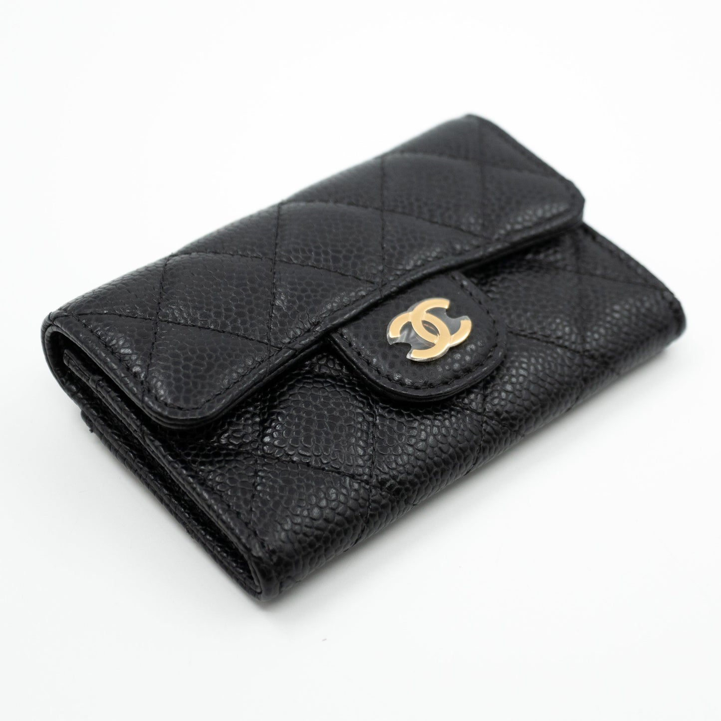 Classic Flap Card Case Black Caviar