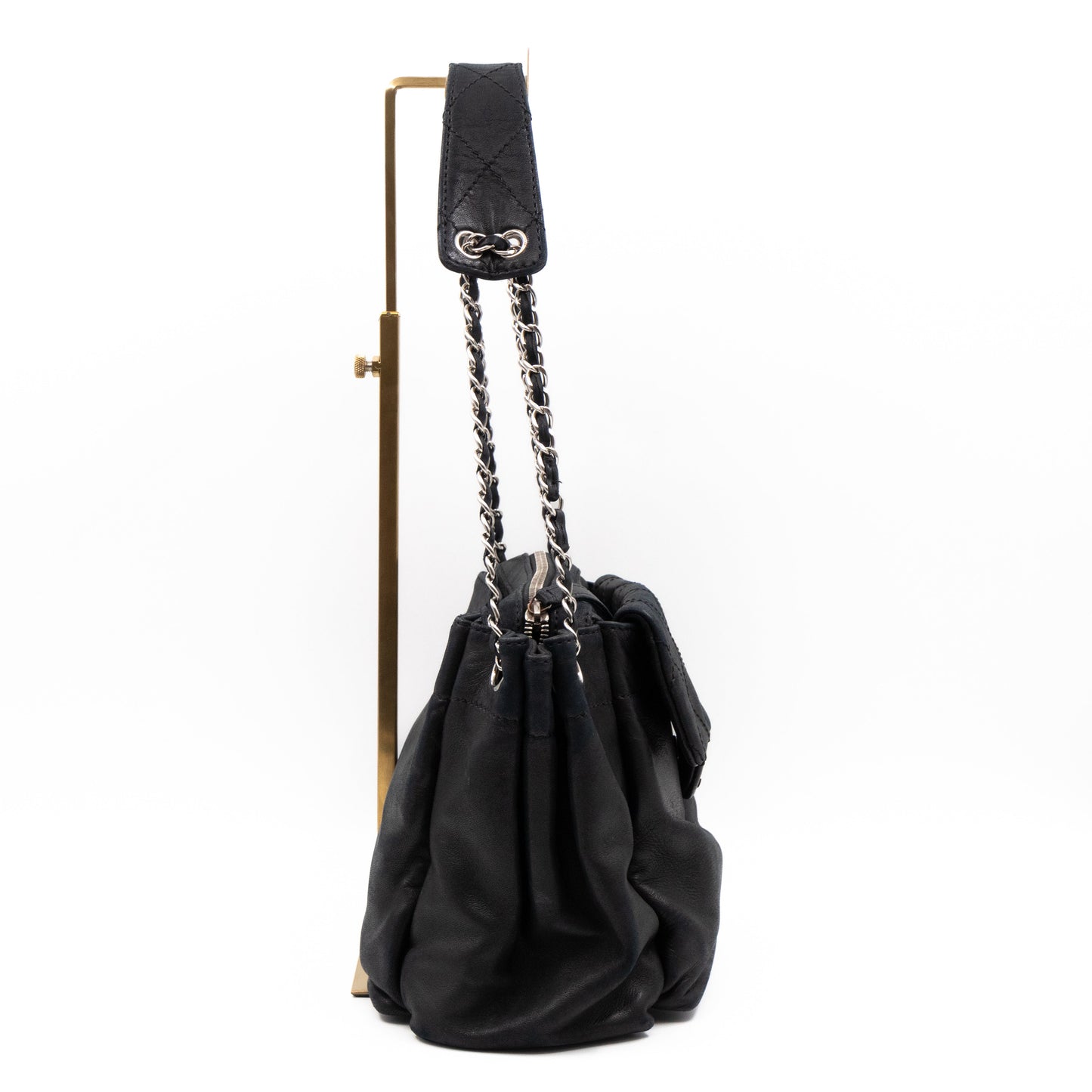 Rock 'n Chic Accordion Bag Black Leather