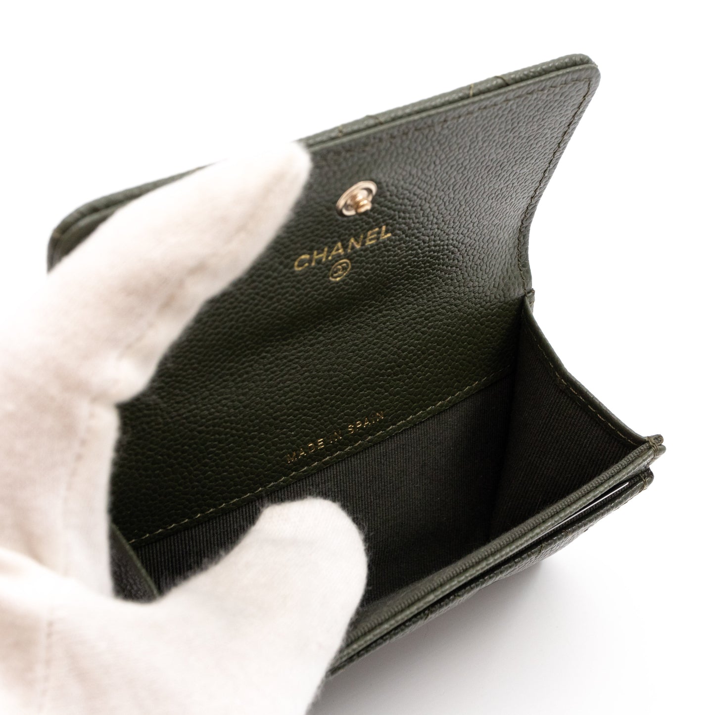 CC Engraved Flap Case Green Caviar
