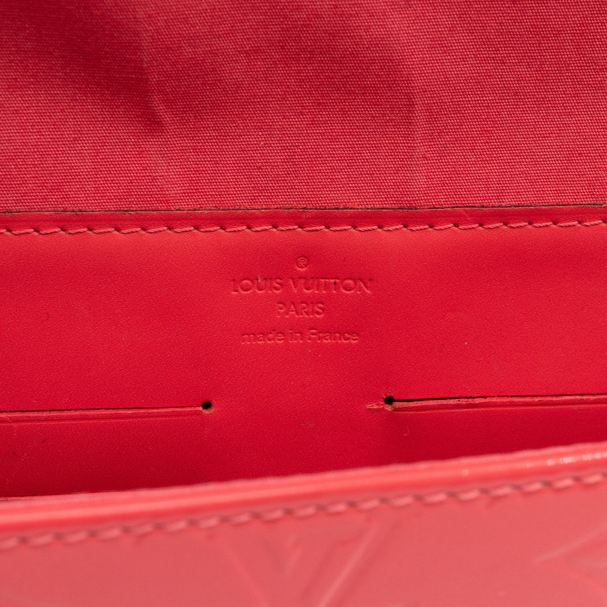 Louis-vuitton Ana Clutch Vernis Rose Litchi