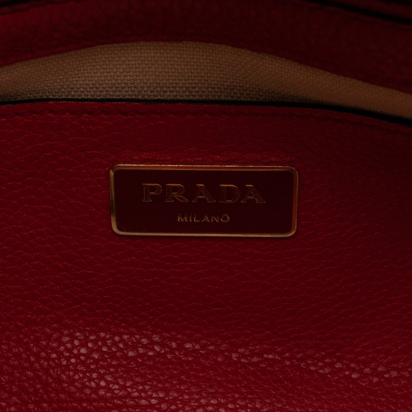 Two Way Tote Bag Fire Red Leather