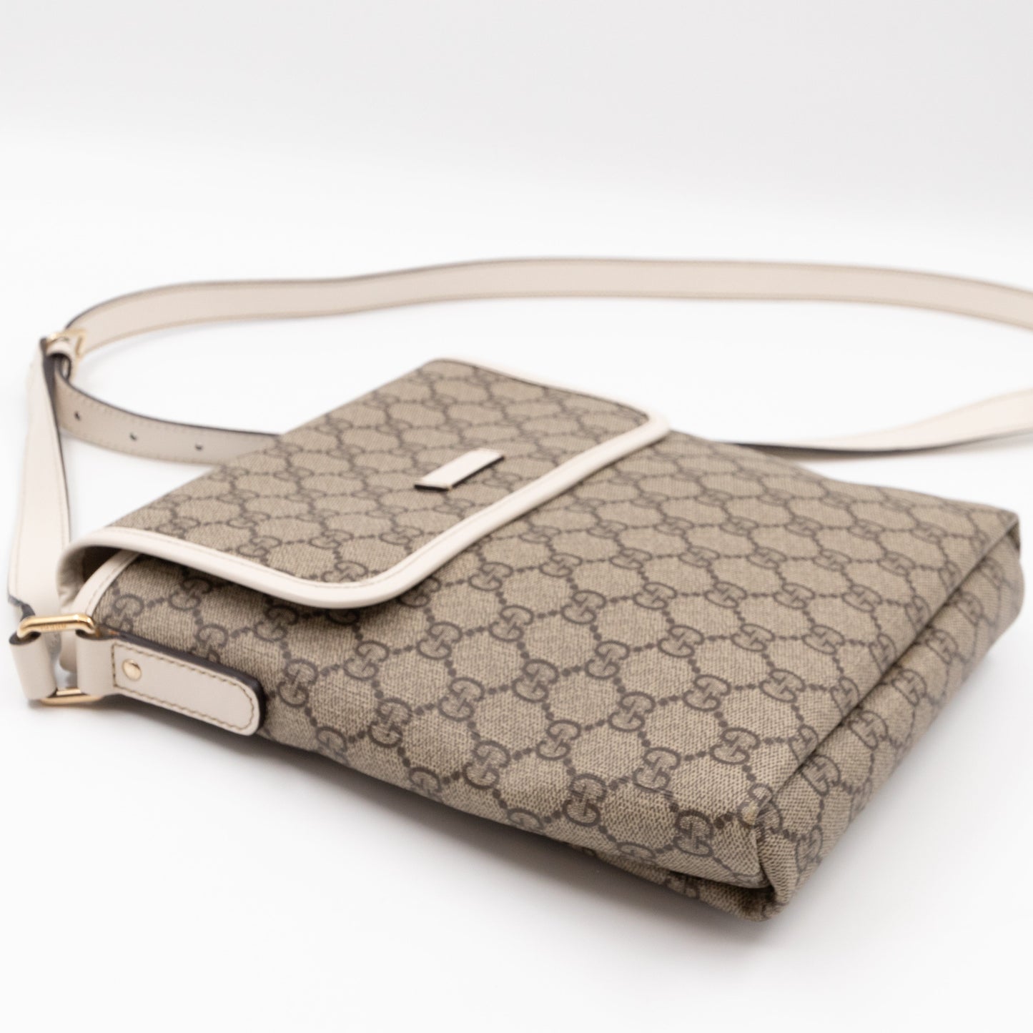 Small Messenger GG Canvas White