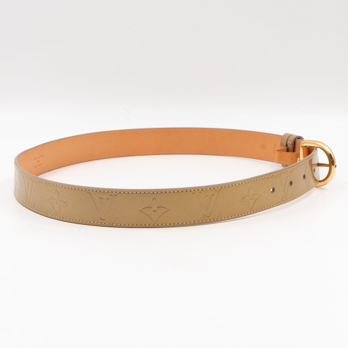 Ceinture Belt Beige Vernis 80 cm