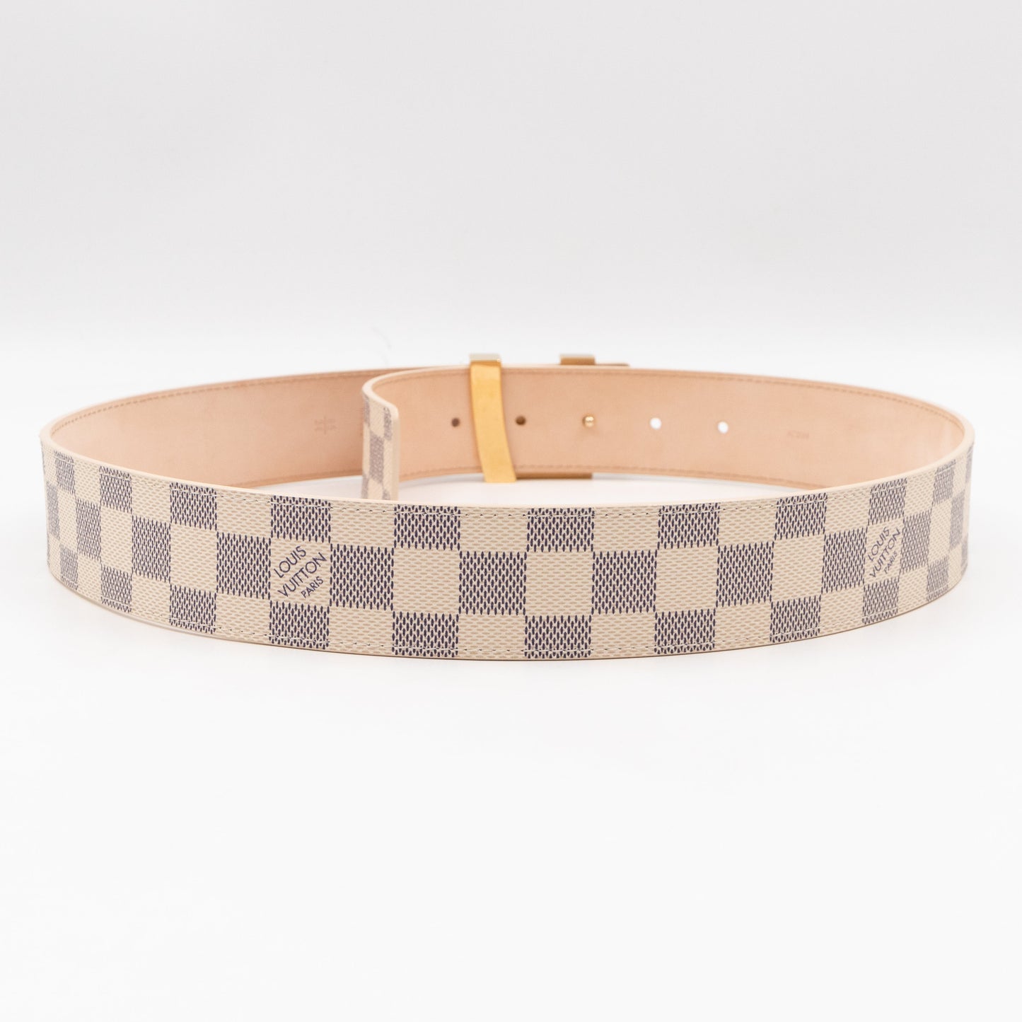 LV Initials Belt Damier Azur 85/34