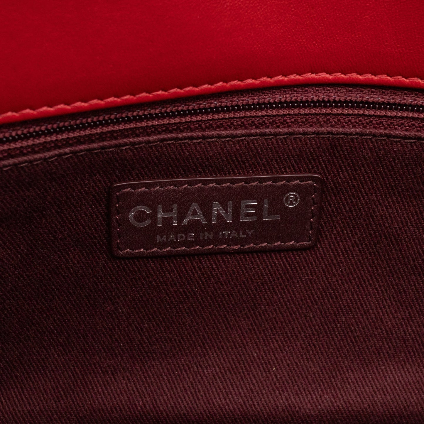 Like A Chevron Classic Single Flap Bag Red Leather
