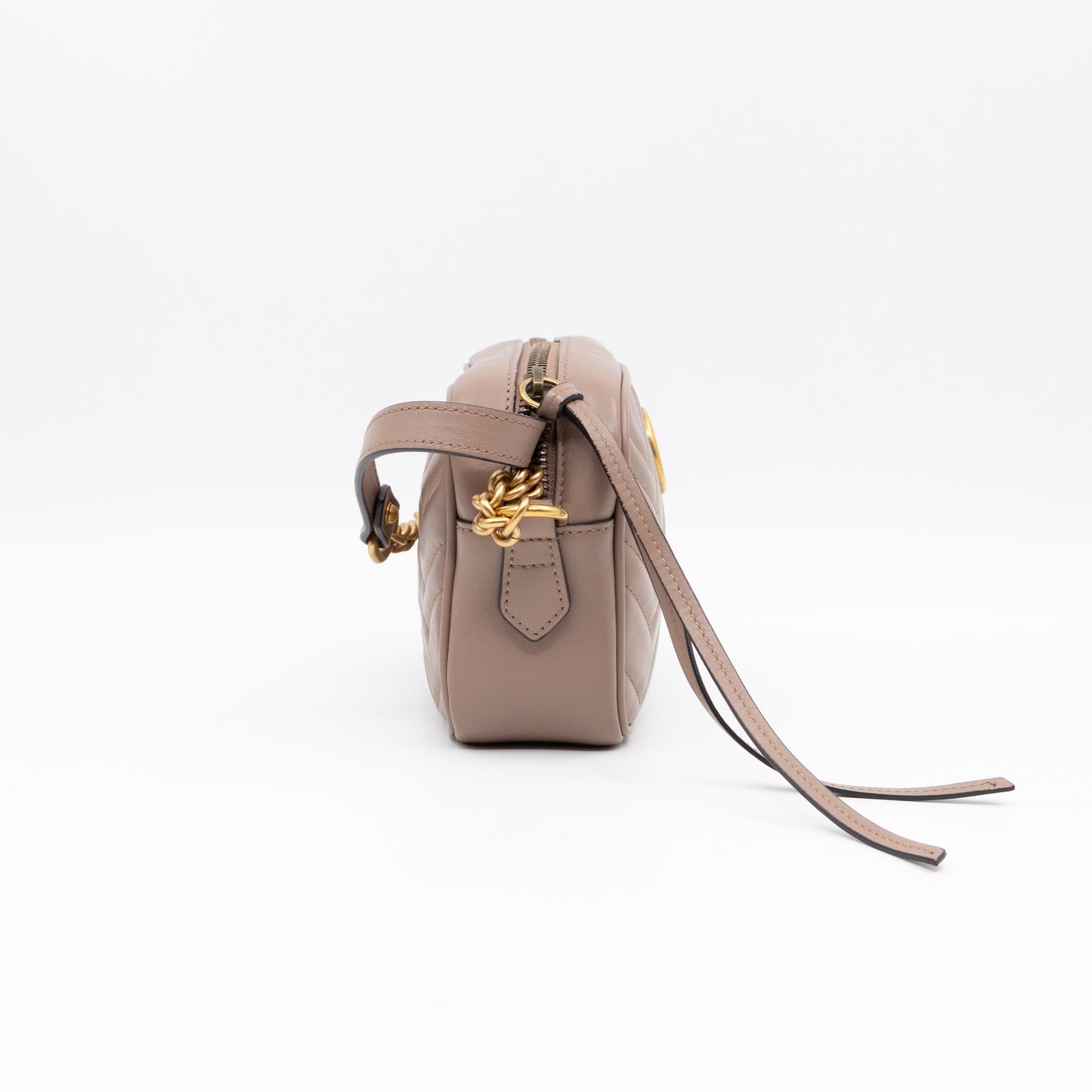 GG Marmont Mini Camera Bag Rose Beige Leather