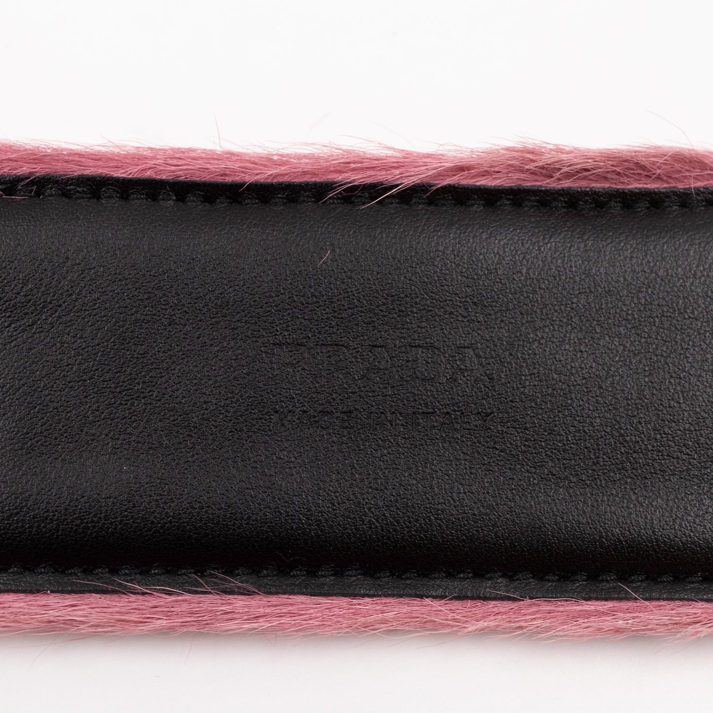 Runway Wide Pink Fur Belt 85/34