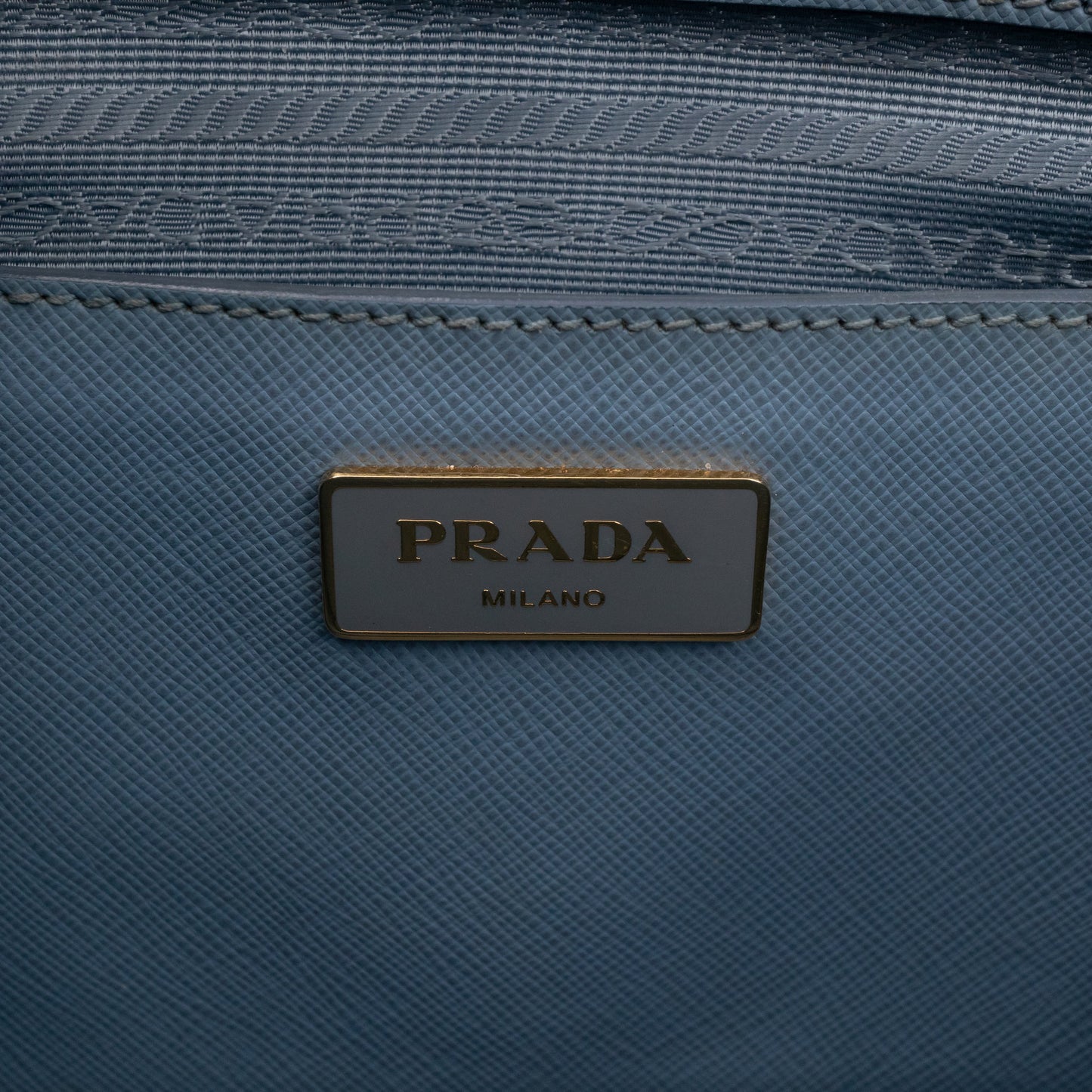 Galleria Large Double Zip Astral Blue Saffiano Leather