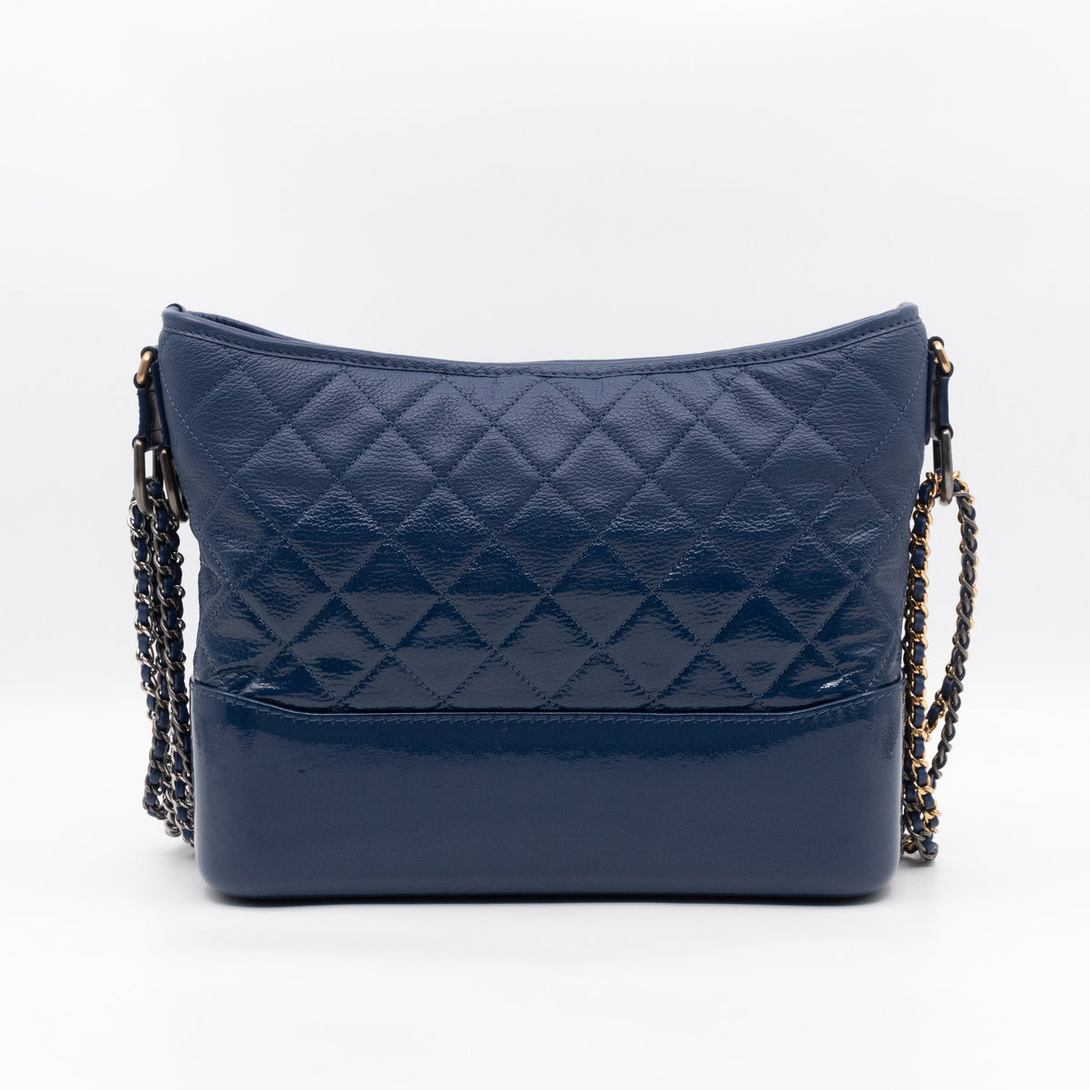 Gabrielle Hobo Large Dark Blue Goatskin Leather