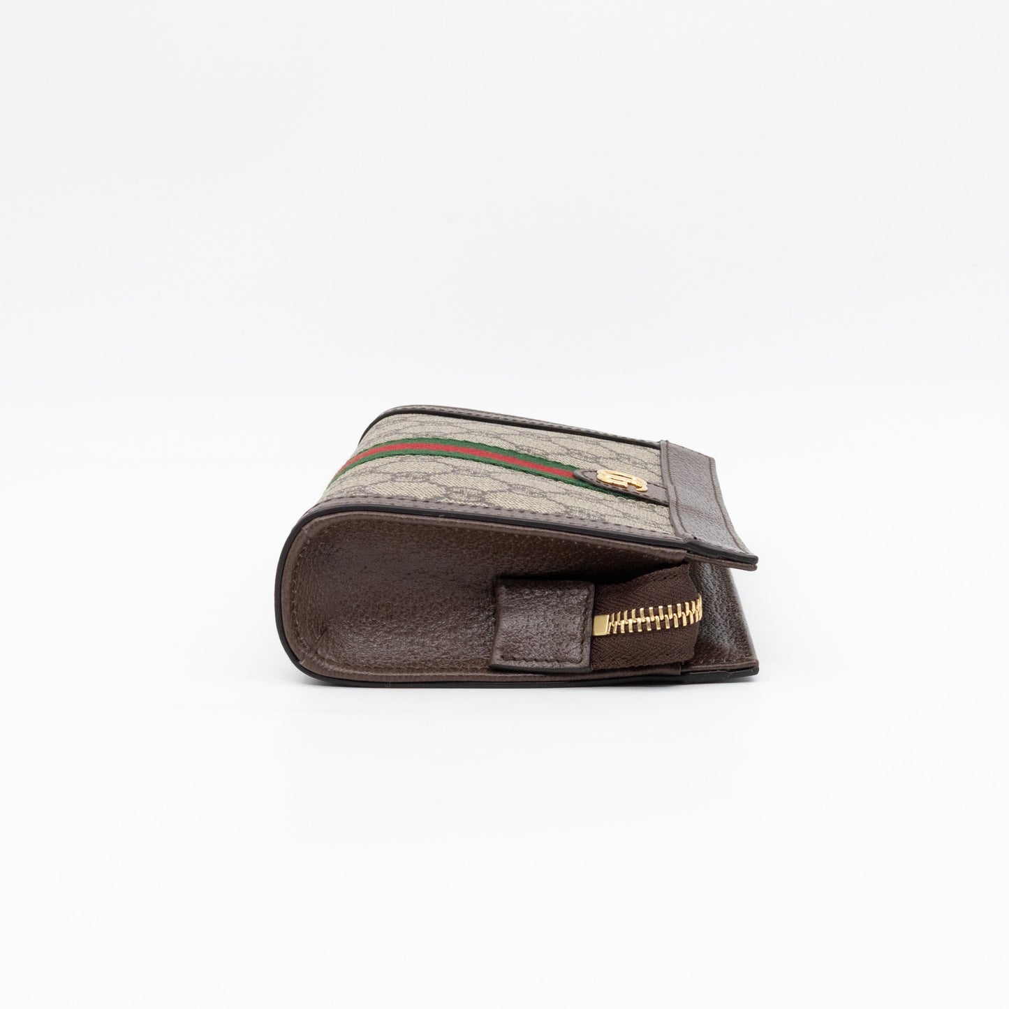 Ophidia GG Wrist Pouch GG Supreme Brown Leather