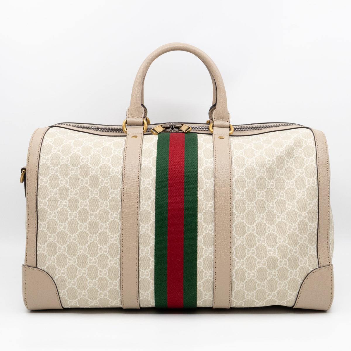 Savoy Medium Duffle Bag Beige GG Supreme