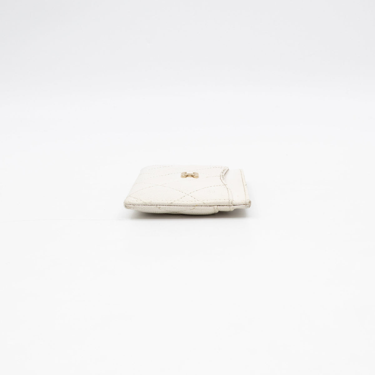 Classic Card Holder White Caviar Gold