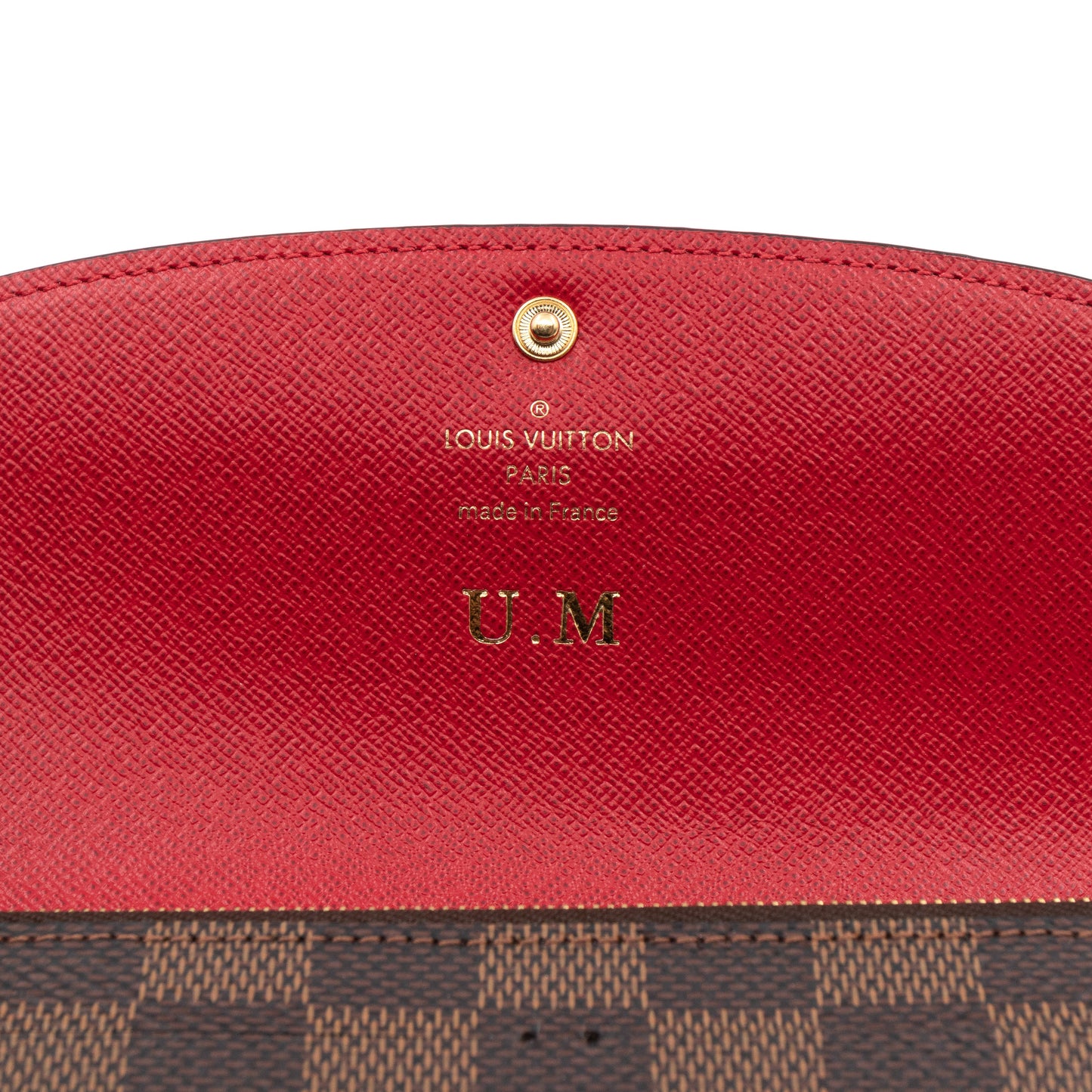 Louis-vuitton Emilie Wallet Damier Ebene Red