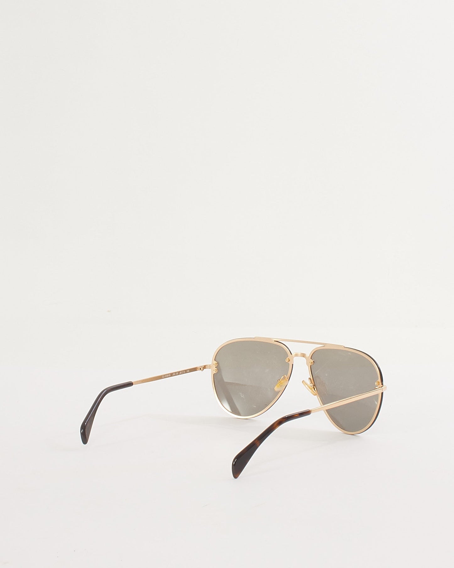 Celine Gold Metal Framed Mirrored Sunglasses 41391